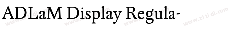 ADLaM Display Regula字体转换